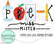 School Supplies Pre-K