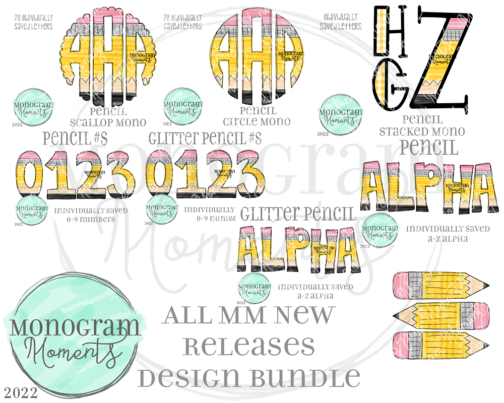 New Release Bundle 6/21/22 - Save 50%- 8 Total Designs