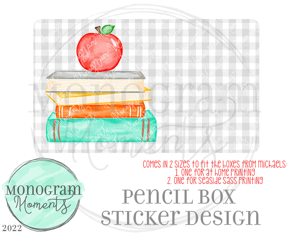 Pencil Boxes-Boy's Stacked Books