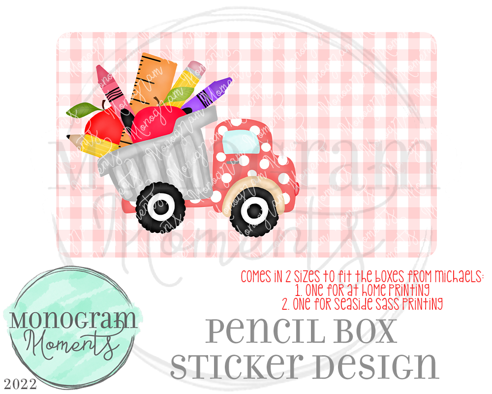 Pencil Boxes-Girl's Dump Truck