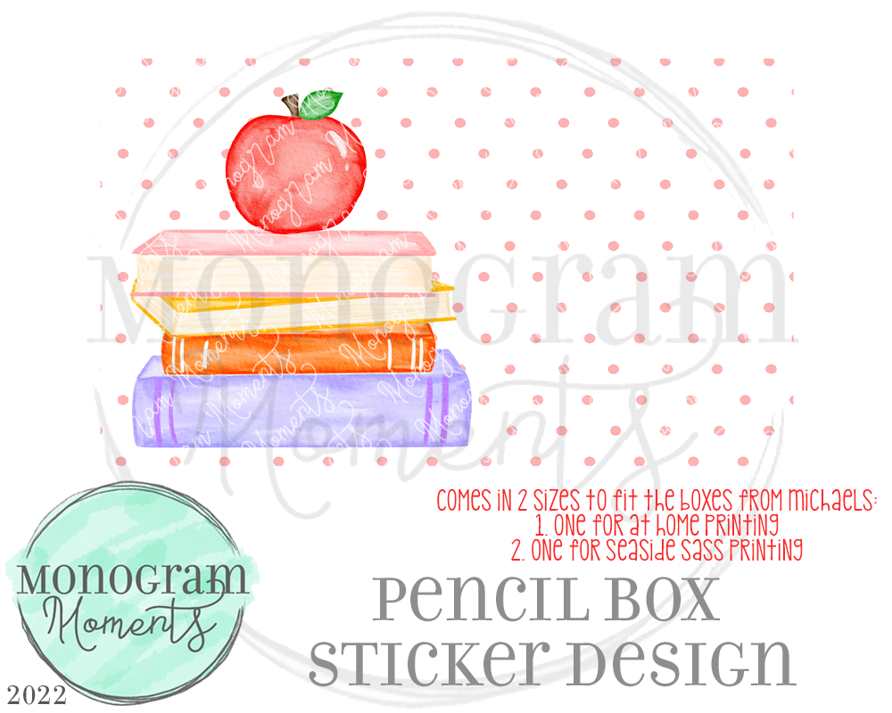 Pencil Boxes-Girl's Stacked Books