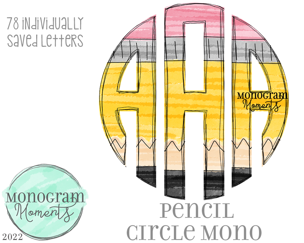 Pencil Circle Mono