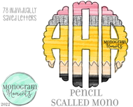 Pencil Scalloped Mono