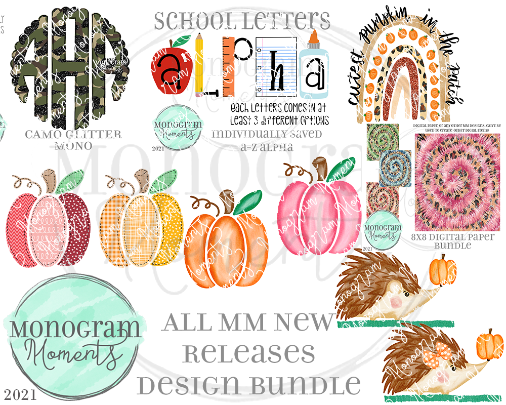 New Release Bundle 7/9/21 - Save 50% - 10 Total Designs