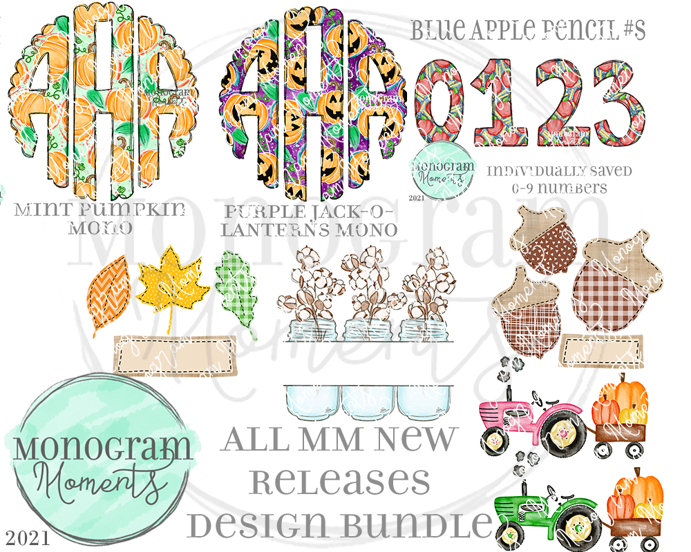 New Release Bundle 7/15/21 - Save 50% - 8 Total Designs