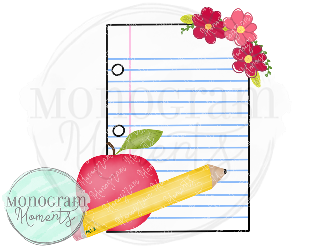 Back to School Floral Paper