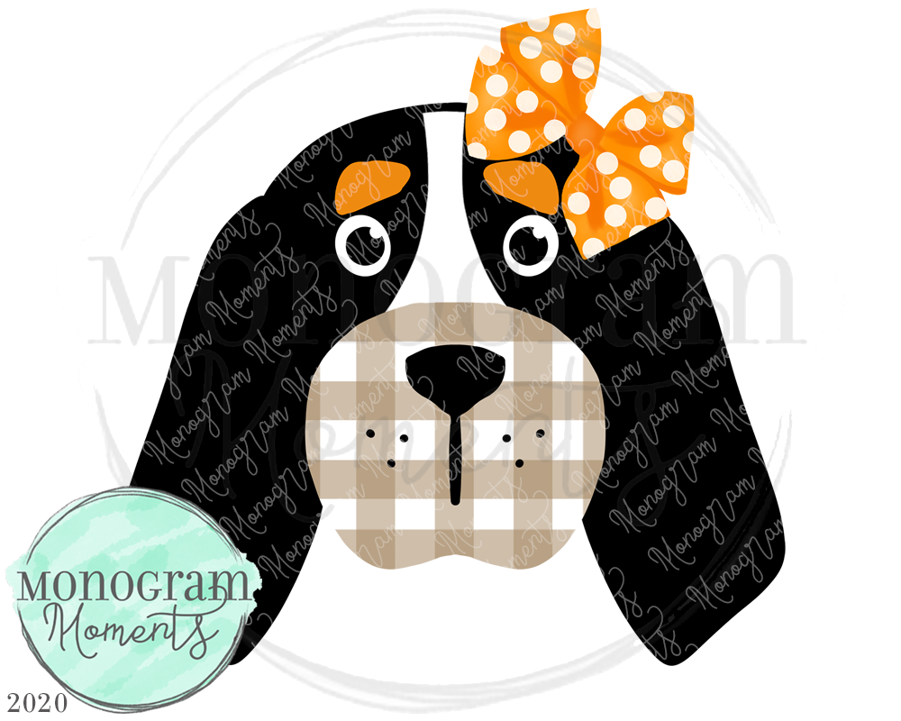 Girl's Plaid Coonhound Face