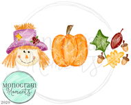 Girl's Scarecrow Fall Trio