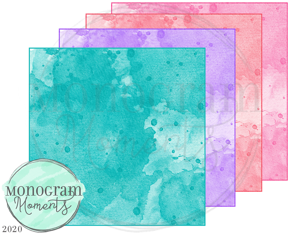 Girl's Watercolor Splash Backgrounds