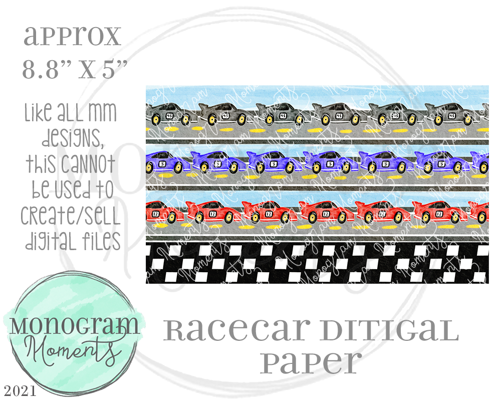 Racecar Digital Paper