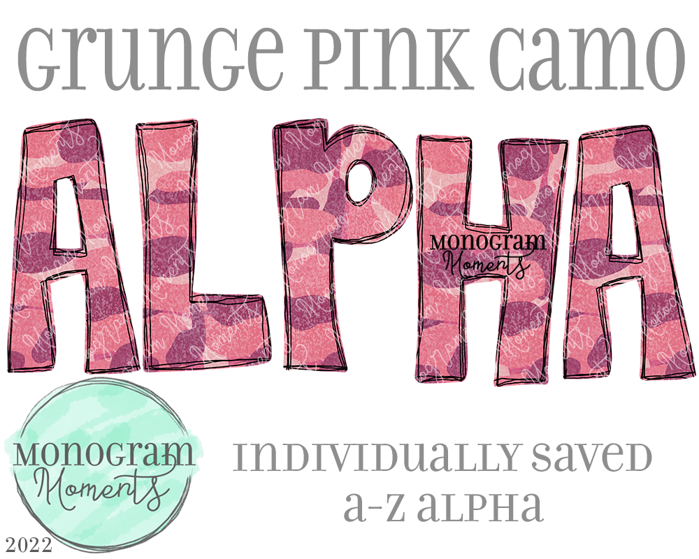 Grunge Pink Camo Alpha