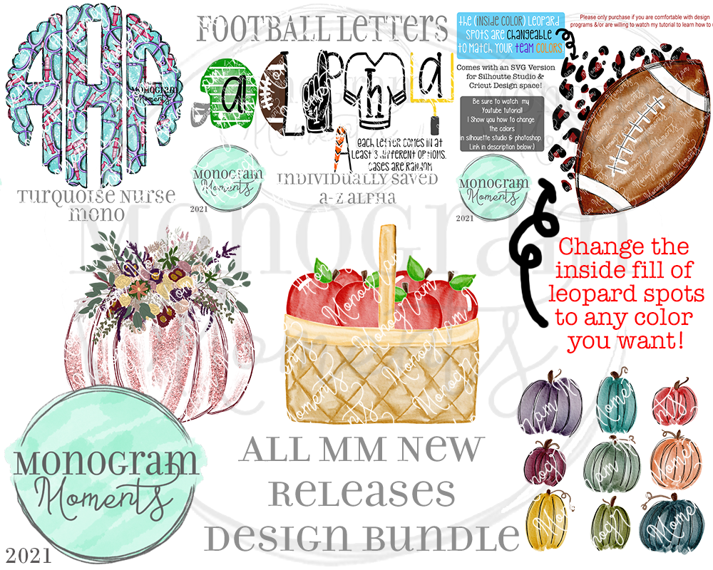 New Release Bundle 8/5/21 - Save 50% - 6 Total Designs