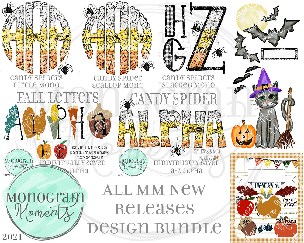 New Release Bundle 8/12/21 - Save 50% - 8 Total Designs