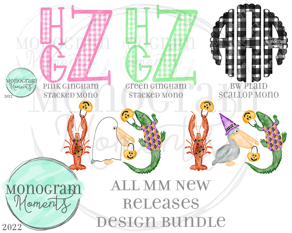 New Release Bundle 8/16/22 - Save 50%- 5 Total Designs