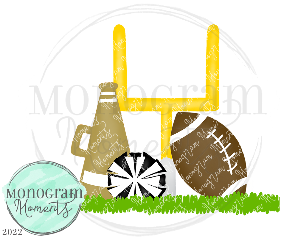 Gold & Black Cheerleader Goal Post