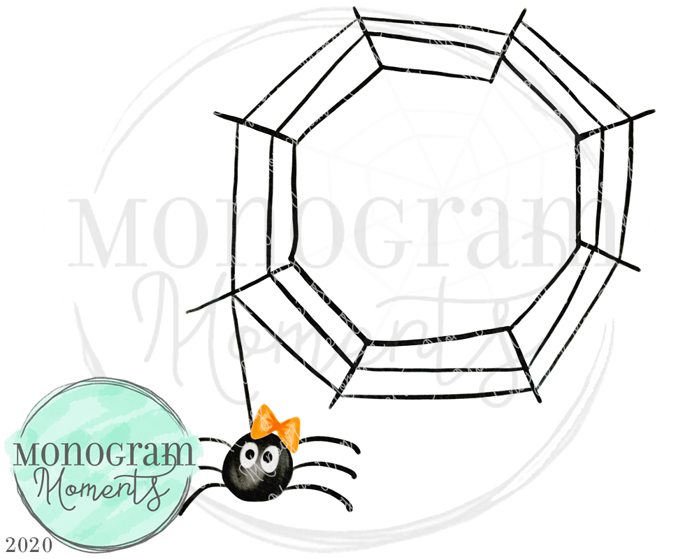 Girl's Spider Web Monogram