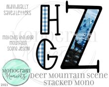 Load image into Gallery viewer, Deer Mountain Scene Stacked Mono
