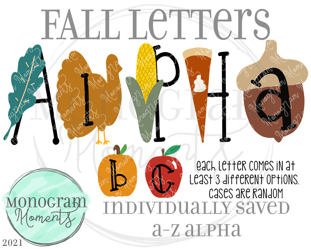 Fall Letters Alpha