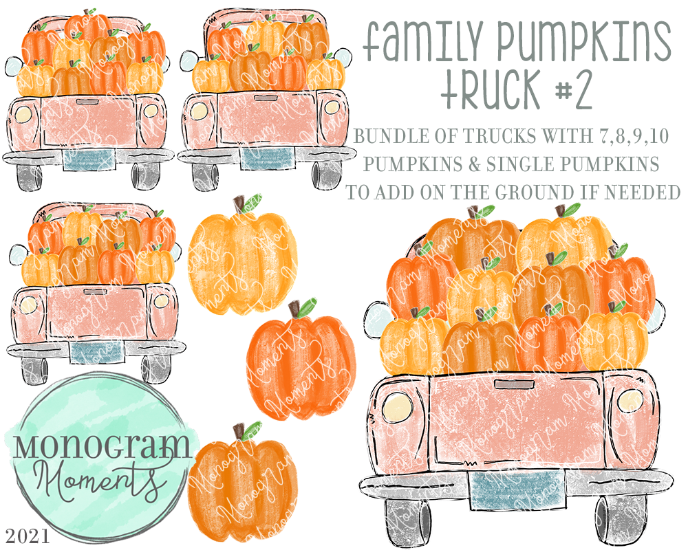 Family Pumpkins Truck Bundle 7-10