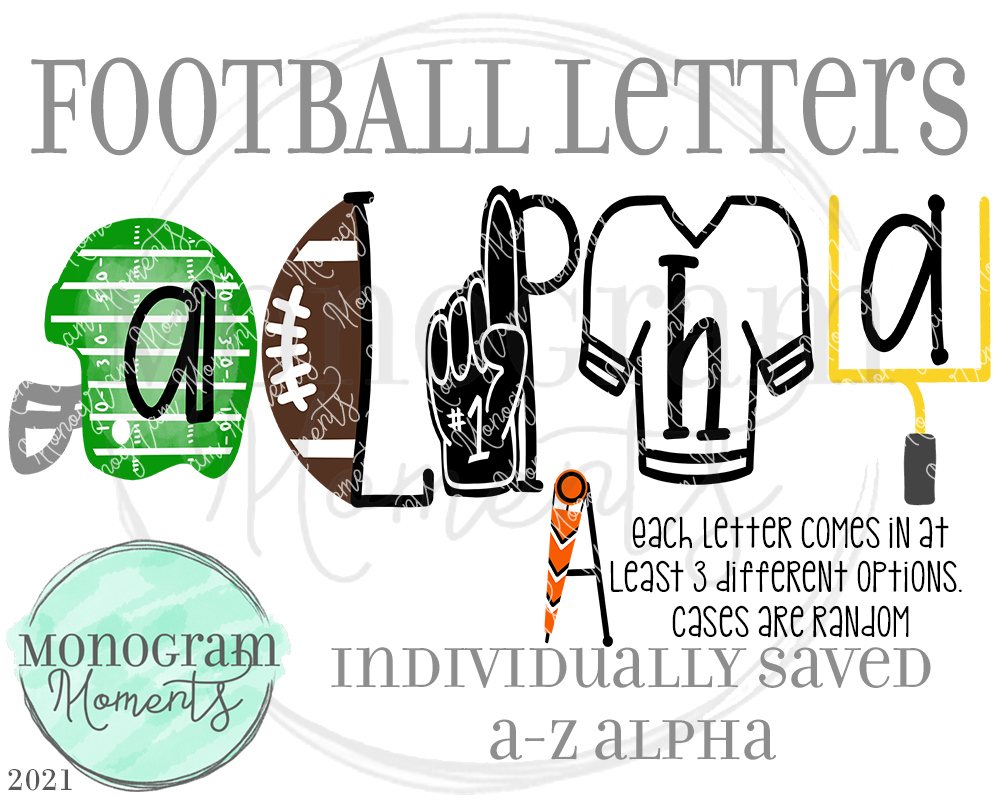 Football Letters Alpha