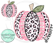 Pink Funky Leopard Pumpkin