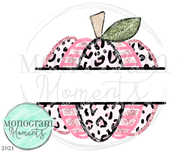 Pink Funky Leopard Pumpkin Name Plate