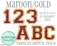 Maroon/Gold Varsity Patch Alpha
