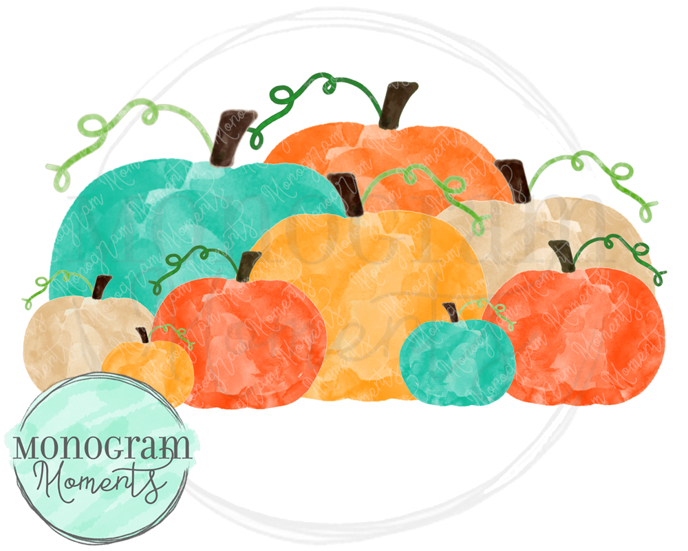 Large Turquoise Pumpkin Patch