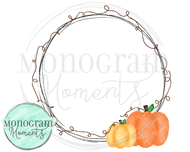 Pumpkin Monogram Frame