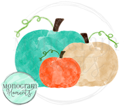 Turquoise & Cream Pumpkin Patch