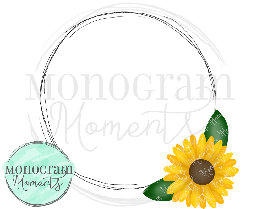 Sunflower Monogram Frame
