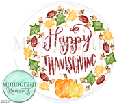 Happy Thanksgiving Wreath