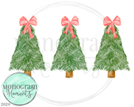 Vintage Girl's Christmas Tree Trio