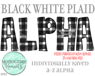 Black White Plaid Alpha