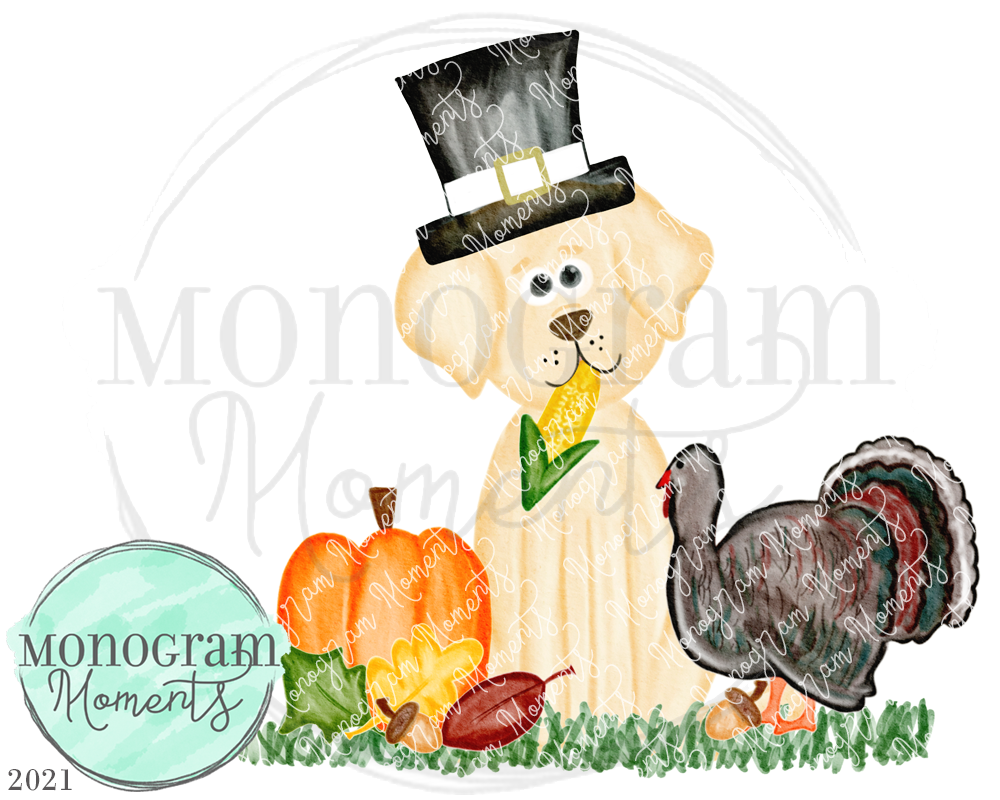 Thanksgiving Lab Sign Boy's Thanksgiving Lab – Monogram Moments