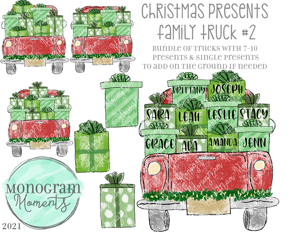 Christmas Presents Family Truck 7-10