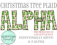 Load image into Gallery viewer, Christmas Trees Plaid Alpha
