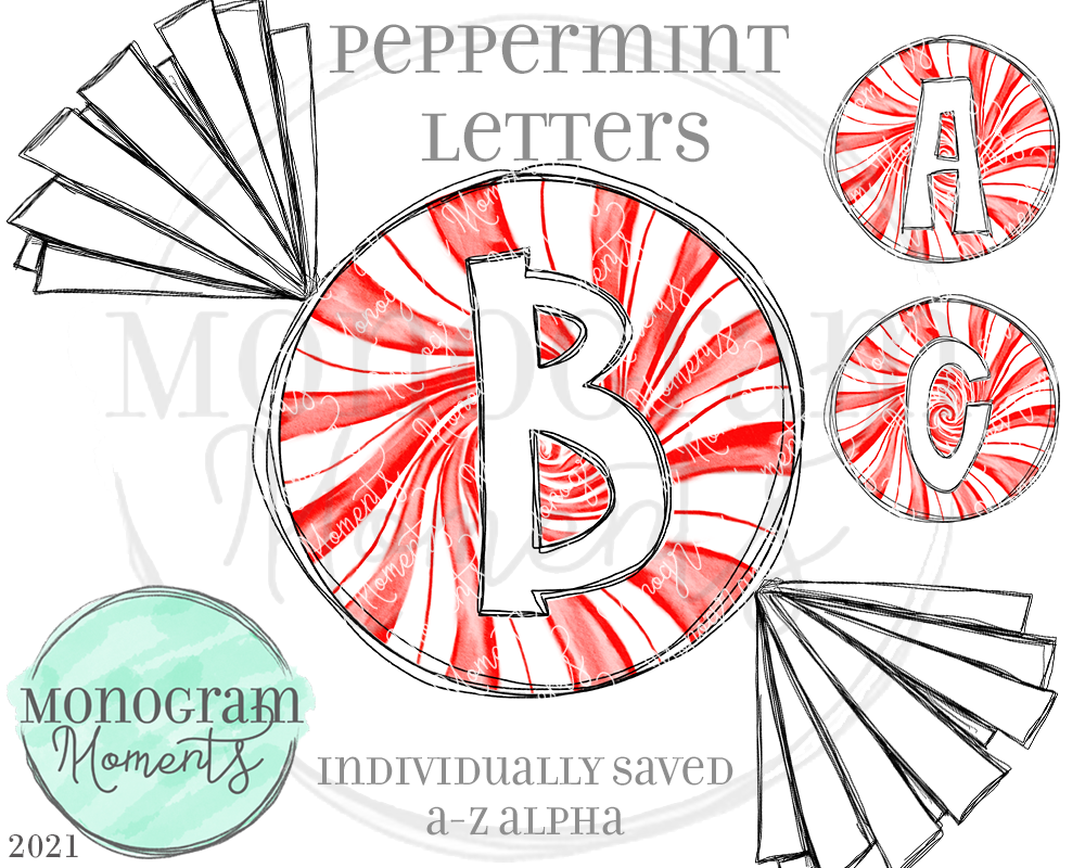Peppermint Lettering Peppermint Letters – Monogram Moments