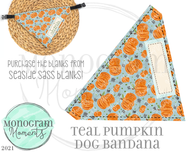 Teal Pumpkins Dog Bandana