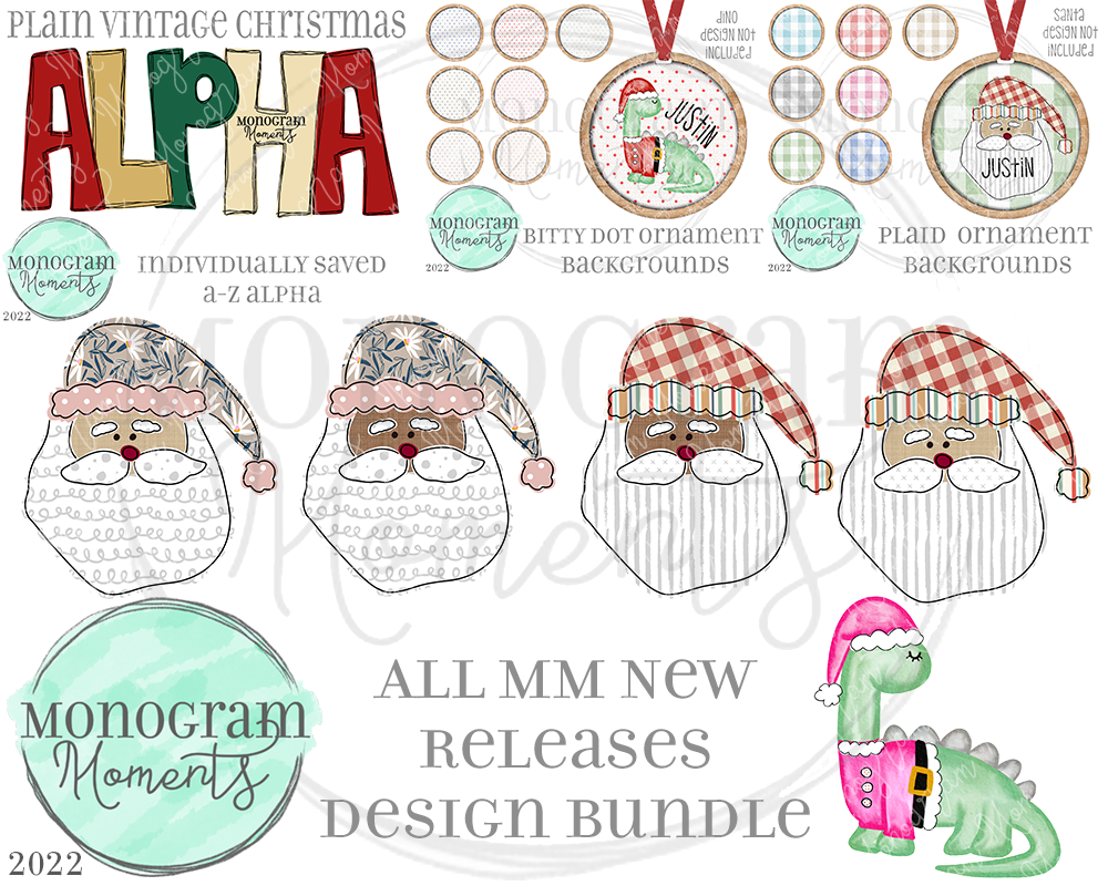 New Release Bundle 9/27/22 - Save 50% - 8 Total Designs