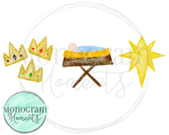 3 Kings, Manger, Star Trio