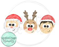 Boy's Santa, Reindeer, & Elf Trio