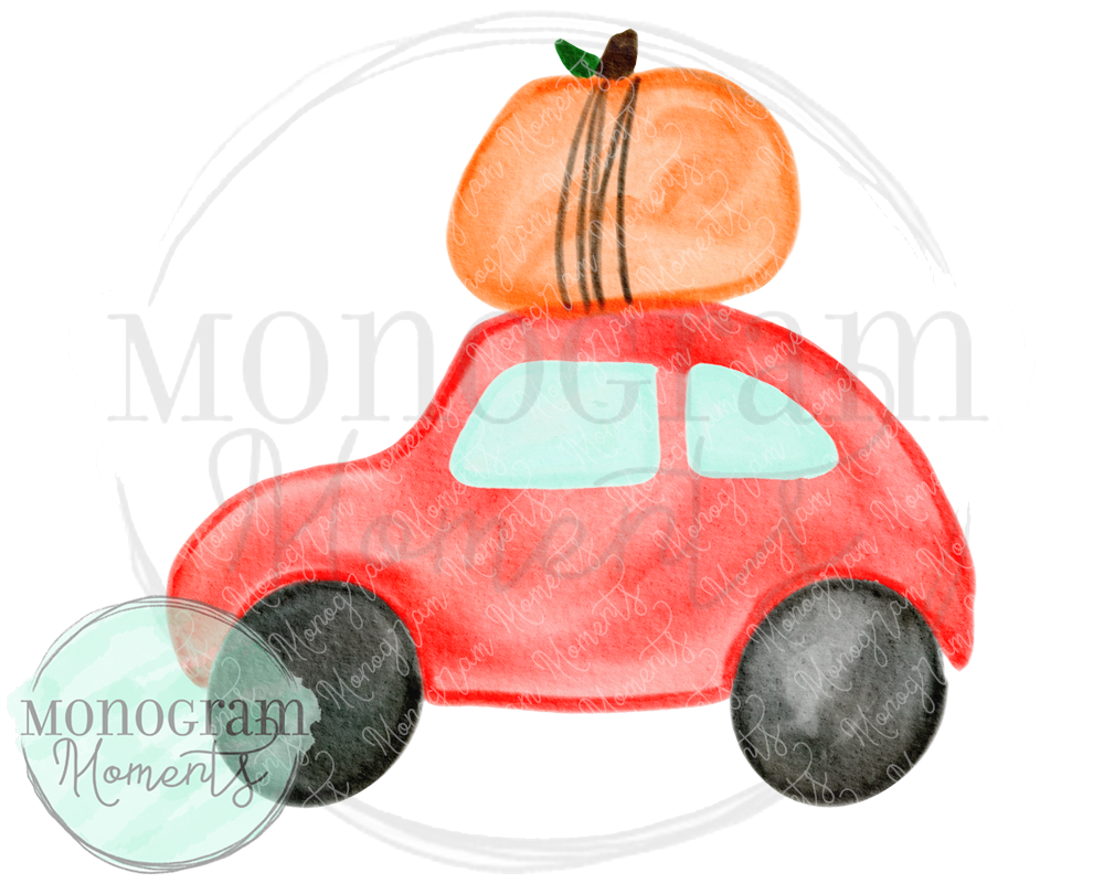 Red Car & Pumpkin