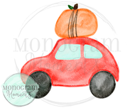Red Car & Pumpkin