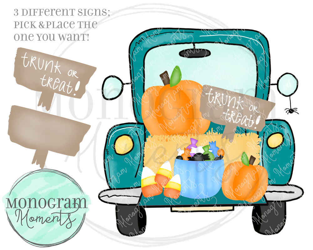 Teal Trunk-or-Treat Truck