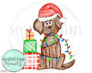 Christmas Chocolate Lab