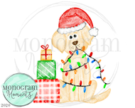 Christmas Yellow Lab