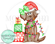 Girl's Christmas Chocolate Lab