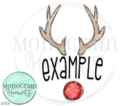 Reindeer Face Nameplate