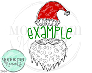 Santa Face Nameplate